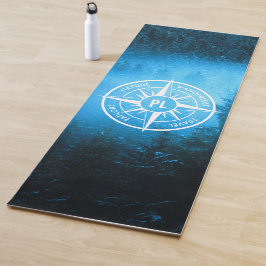 Mongmonogram van het embleem van de Compass-ster i Yogamat