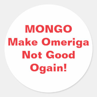 MONGO drumpf Jeff Hankamer Artjunkhaus Comic Arts Ronde Sticker