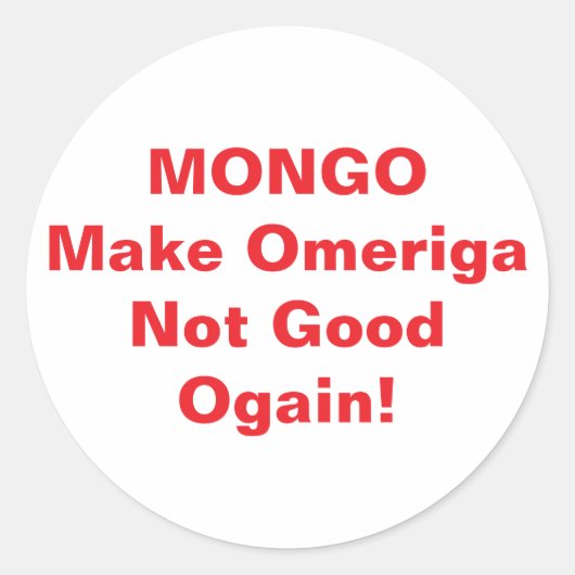 MONGO drumpf Jeff Hankamer Artjunkhaus Comic Arts Ronde Sticker (Voorkant)