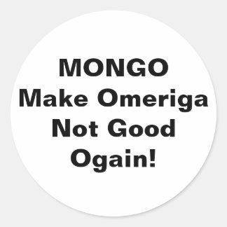 MONGO drumpf Jeff Hankamer Artjunkhaus Comic Arts Ronde Sticker