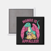 Mongo is Geschokt Gamen Roofdier Kat Grappig Retro Magneet (Voorkant / Achterkant)