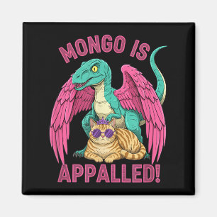 Mongo is Geschokt Gamen Roofdier Kat Grappig Retro Magneet