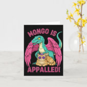 Mongo is ontzet Gaming Raptor Cat Grappig Retro Kaart (Gele Bloem)