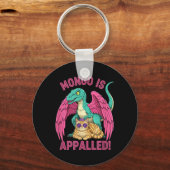 Mongo is ontzet Gaming Raptor Cat Grappig Retro Sleutelhanger (Voorkant)