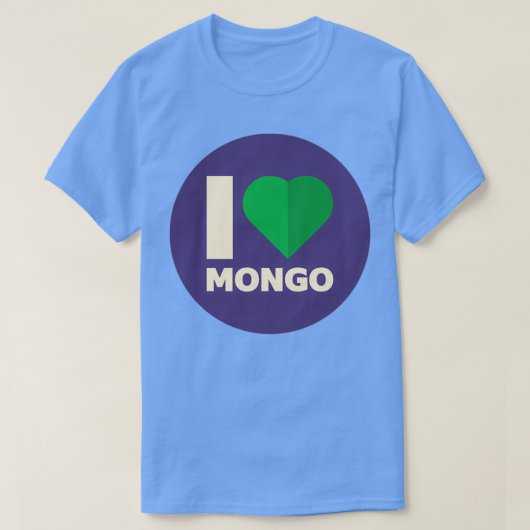 MongoDB I Love Mongo T-shirt (Design voorkant)