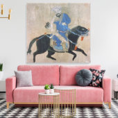 Mongol archer over horseback canvas afdruk (Insitu (Woonkamer))