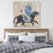 Mongol archer over horseback canvas afdruk (Insitu (Slaapkamer))