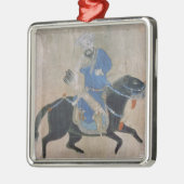 Mongol archer over horseback metalen ornament (Links)