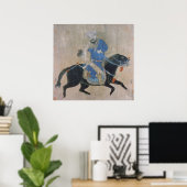 Mongol archer over horseback poster (Thuiskantoor)