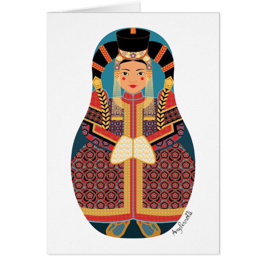 Mongol Matryoshka Kaart (Voorkant)