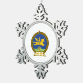 Mongol (Mongoolse) embleem Tin Sneeuwvlok Ornament (Rechts)