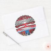 Mongolei Mongolisch Österreichisch Österreich Baum Ronde Sticker (Envelop)