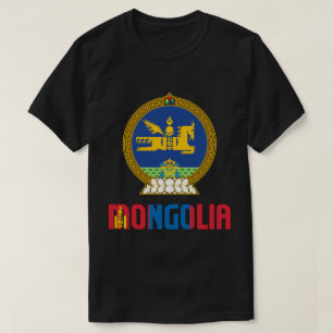 Mongolese vlag en wapenschild t-shirt