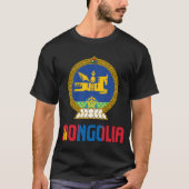 Mongolese vlag en wapenschild t-shirt (Voorkant)
