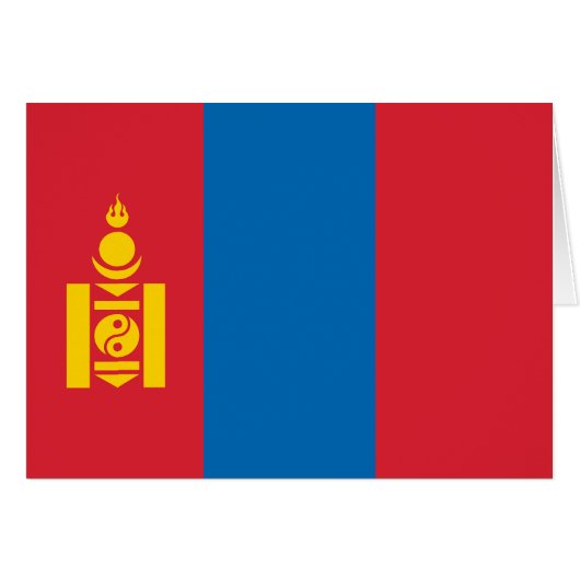 Mongolia Flag (Voorkant Horizontaal)