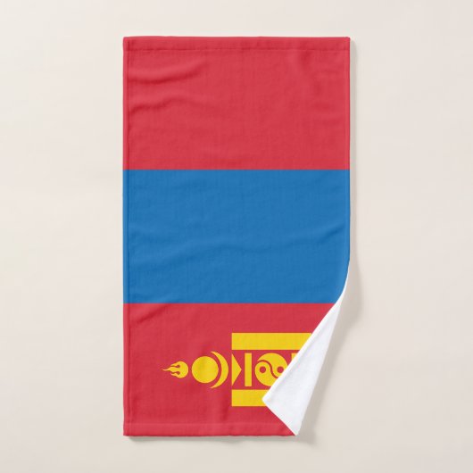 Mongolia Flag Bad Handdoek (Handdoek)