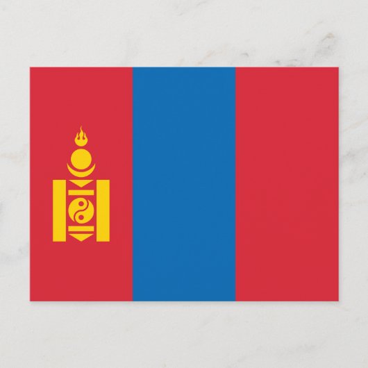 Mongolia Flag Briefkaart (Voorkant)
