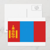 Mongolia Flag Briefkaart (Voorkant / Achterkant)