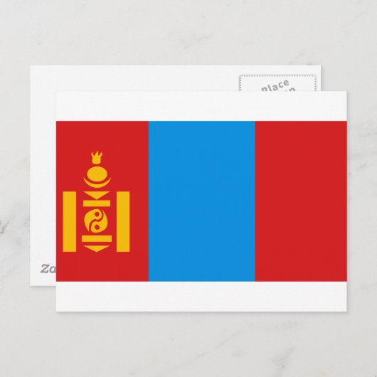 Mongolia Flag Briefkaart (Voorkant / Achterkant)