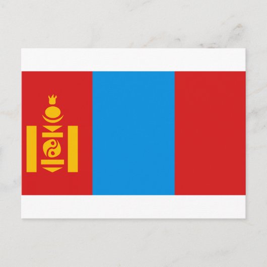 Mongolia Flag Briefkaart (Voorkant)