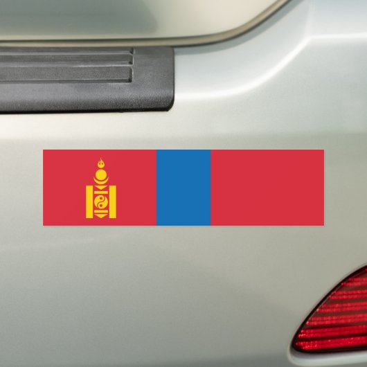 Mongolia Flag Bumpersticker (Op auto)