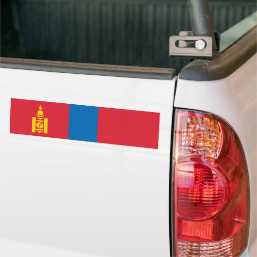 Mongolia Flag Bumpersticker (Op Truck)