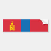 Mongolia Flag Bumpersticker (Voorkant)