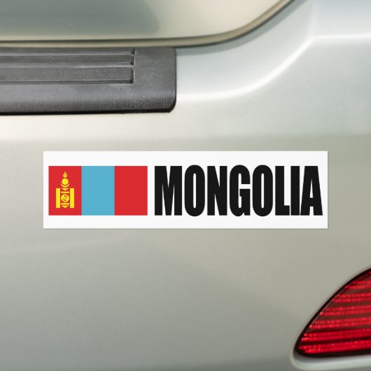 Mongolia Flag Bumpersticker (Op auto)