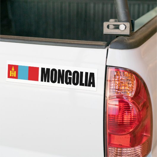 Mongolia Flag Bumpersticker (Op Truck)