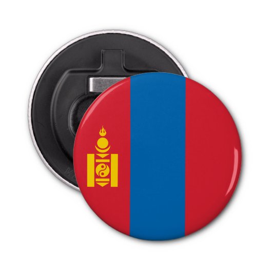 Mongolia Flag Button Flesopener (Voorkant)