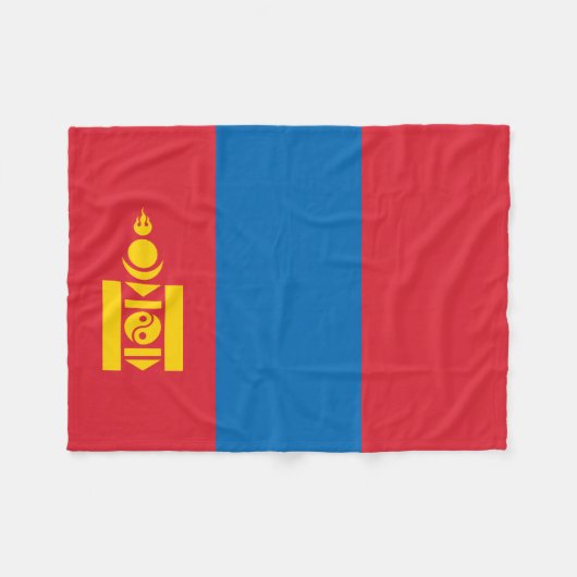 Mongolia Flag Fleece Deken (Voorkant (Horizontaal))