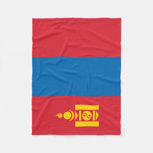 Mongolia Flag Fleece Deken (Voorkant)
