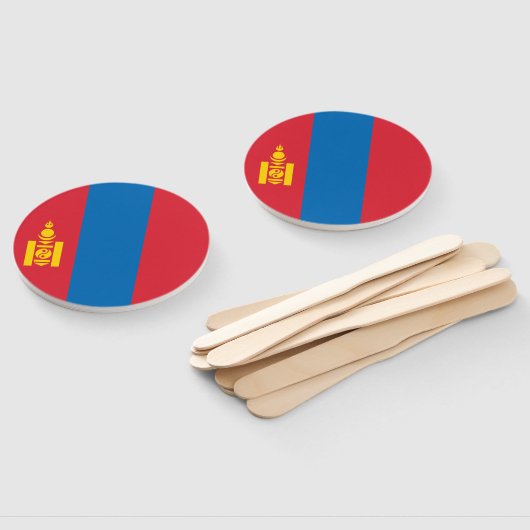 Mongolia Flag Handwaaier (Niet-gemonteerd)