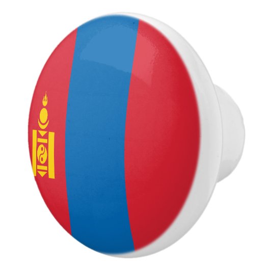 Mongolia Flag Keramische Knop (Rechts)
