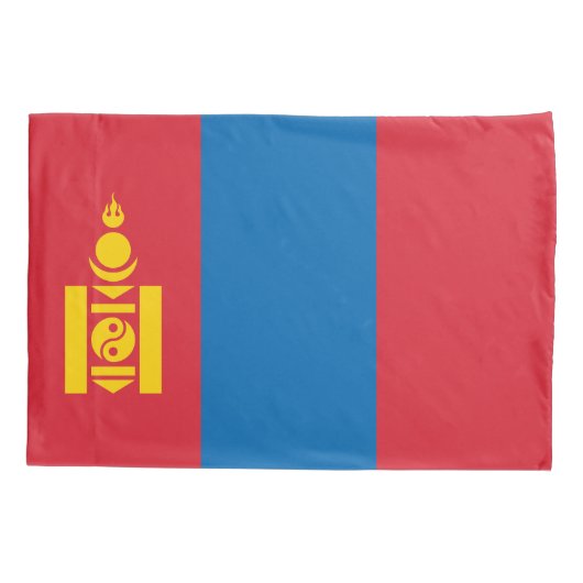 Mongolia Flag Kussensloop (Achterkant)