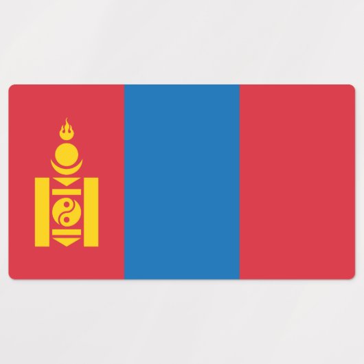 Mongolia Flag Labels (Design 1)