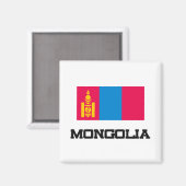 Mongolia Flag Magneet (Voorkant / Achterkant)
