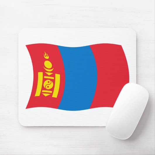 Mongolia Flag Mousepad Muismat (Met muis)