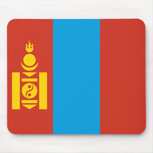Mongolia Flag Mousepad Muismat (Voorkant)