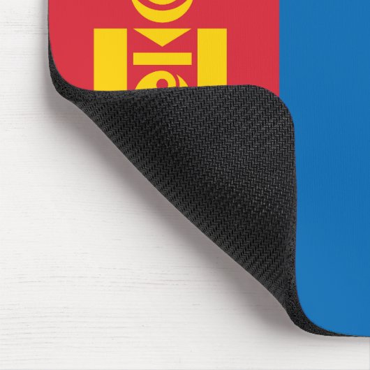 Mongolia Flag Muismat (Hoek)