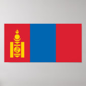 Mongolia Flag Poster (Voorkant)