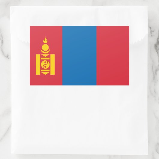 Mongolia Flag Rechthoekige Sticker (Tas)