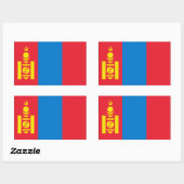 Mongolia Flag Rechthoekige Sticker (Vel)