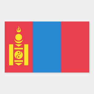 Mongolia Flag Rechthoekige Sticker