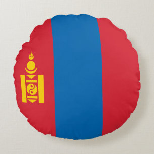 Mongolia Flag Rond Kussen