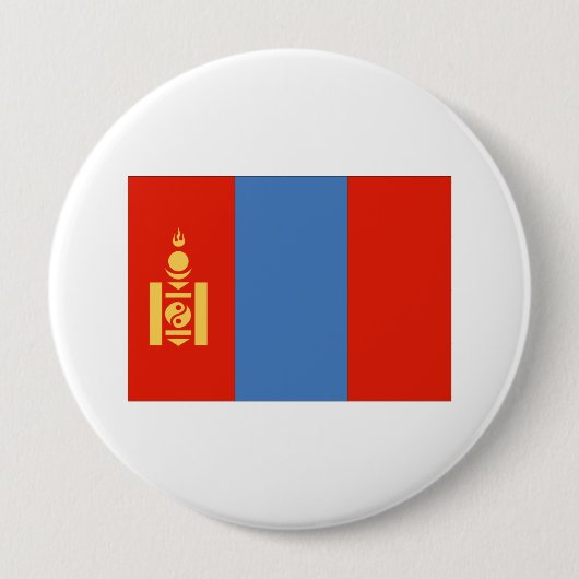 Mongolia Flag Ronde Button 4,0 Cm (Voorkant)