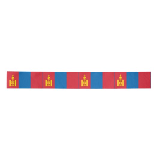 Mongolia Flag Satijnen Lint (Voorkant)