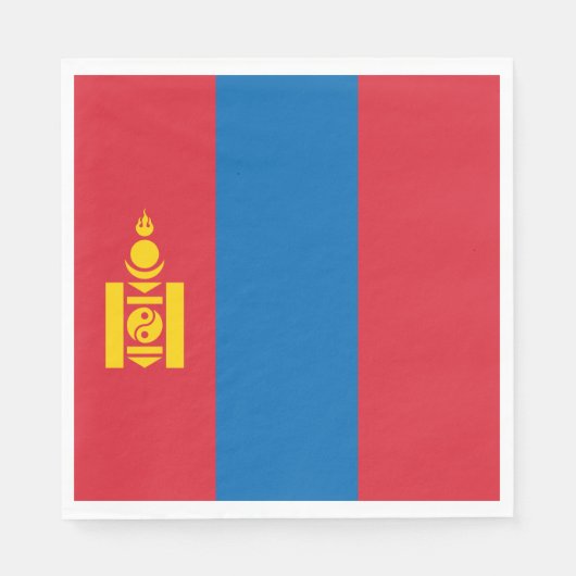 Mongolia Flag Servet (Voorkant)