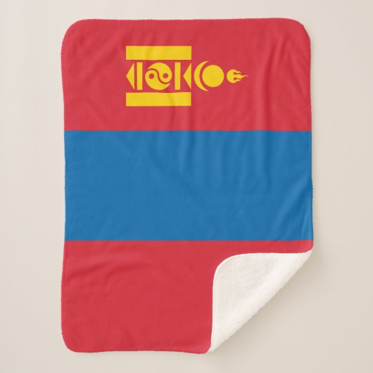 Mongolia Flag Sherpa Deken (Voorkant)
