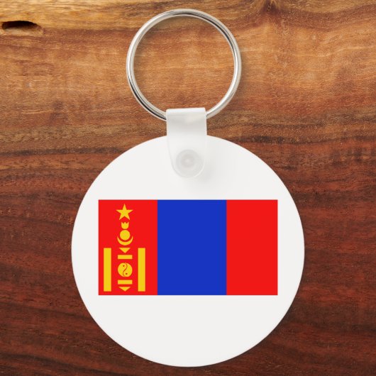 Mongolia Flag Sleutelhanger (Voorkant)